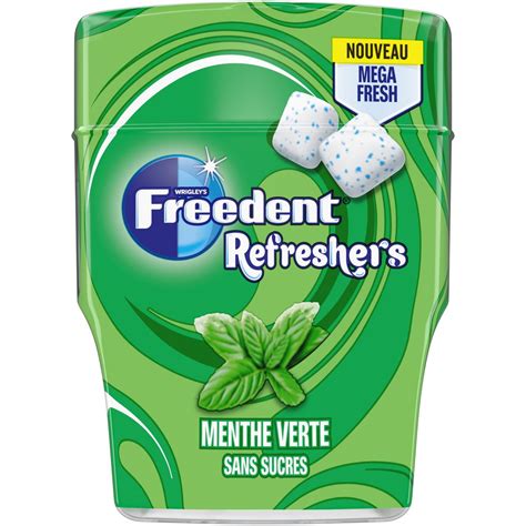 Freedent Refreshers Chewing Gum Sans Sucres Menthe Verte G Pas Cher