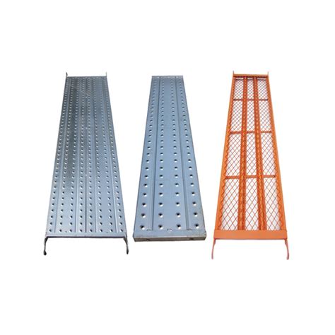 En Hdg Metal Layher Scaffold Steel Deck Plank For Ringlock