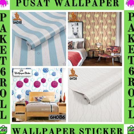 Jual PAKET 6 ROLL Wallpaper Sticker Dinding Walpaper Stiker Motif