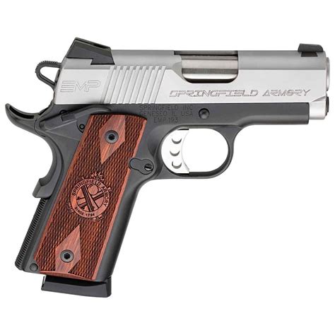 Springfield Armory 1911 Emp Gear Up Package 9mm Luger 3in Stainless Black Hardcoat Pistol 9 1