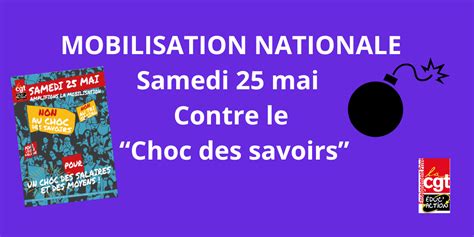 25 Mai Mobilisation Non Au Choc Des Savoirs CGT Enseignement