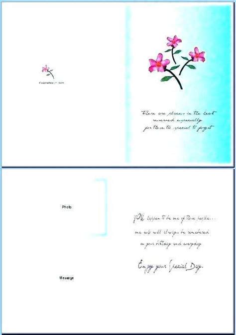 Quarter Fold Birthday Card Template Free Cards Design Templates