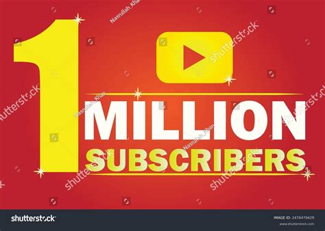 1 Million Subscribers Design Art Illustration Royalty Free Stock