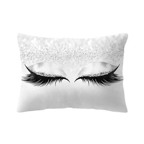 30x50cm Throw Pillow For Case Glitter Makeup Eyeshadow Long Eyelashes