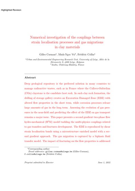 Pdf Numerical Investigation Of The Couplings Between Strain