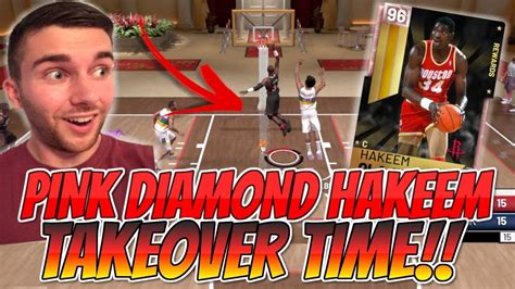 NBA 2K19 MYTEAM PINK DIAMOND HAKEEM OLAJUWON GAMEPLAY W TAKEOVER