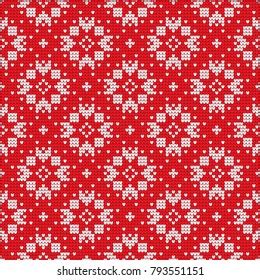 Traditional Scandinavian Pattern Nordic Ethnic Seamless Stock Vector