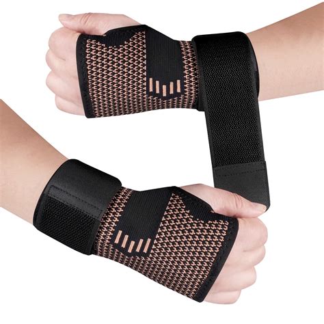 Vlela Copper Wrist Support Carpal Tunnel Wrist Brace Bowling Wrist