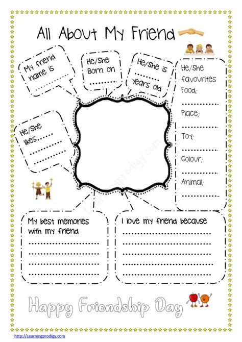 Free International Friendship Worksheets For Students Pdf Friendship