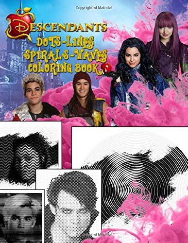 Descendants Dots Lines Spirals Waves Coloring Book A Fantastic Dots