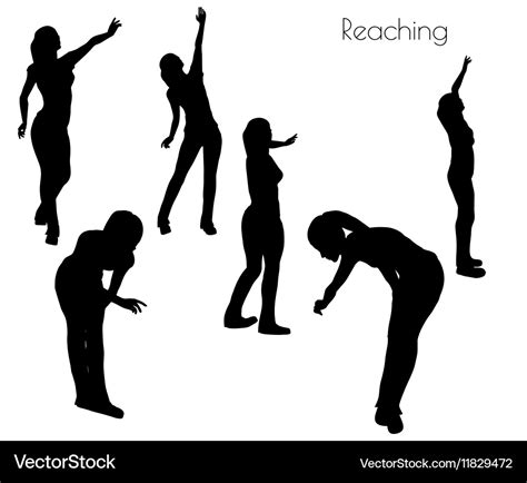 Woman In Reaching Pose Royalty Free Vector Image