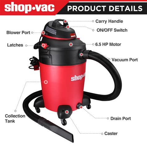 Shop Vac 16 Gallon 65 Peak Hp Wetdry Vacuum Svx2 Motor Technology 3