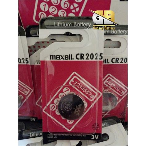 Jual Batrai MAXELL CR2025 Original Battery Maxell Cr2025 Ori Harga