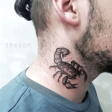 Girly Scorpion Tattoos On The Neck