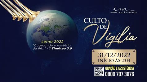 Vig Lia H Igreja Crist Maranata Culto Especial De