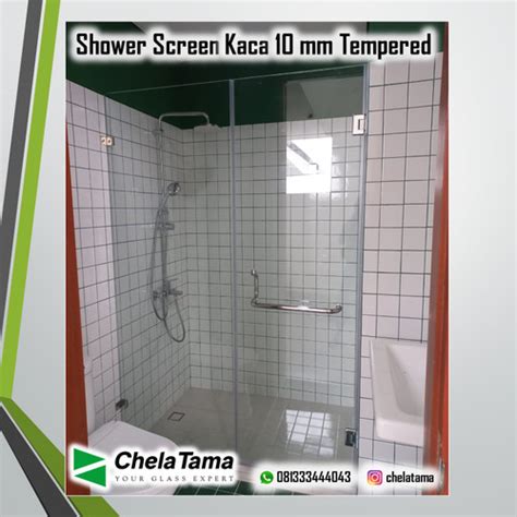 Jual Pintu Kaca Kamar Mandi Mm Tempered Shower Box Swing