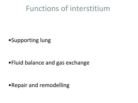 Anatomy And Physiology Of Lung Interstitium Ppt Free Download