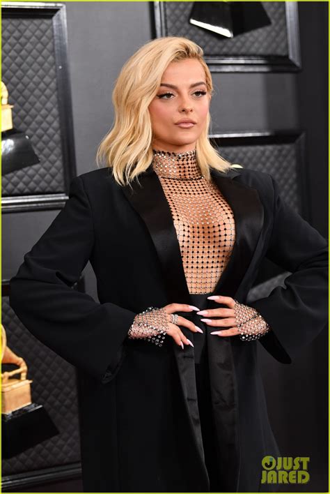 Bebe Rexha Stuns In Black Silver Chainlink Top At Grammys 2020