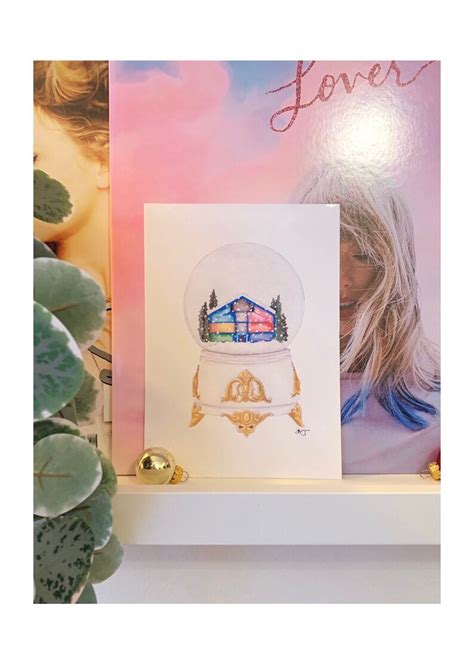 Taylor Swift Lover Snowglobe Watercolor Print Etsy