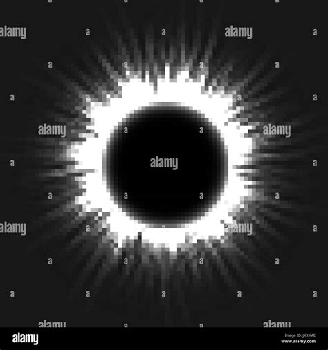 Annular Eclipse As The Moon Passes The Sun Vector Dark Stock Vector