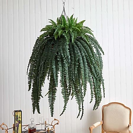 Nearly Natural Giant Boston Fern H Artificial Plant With Hanging