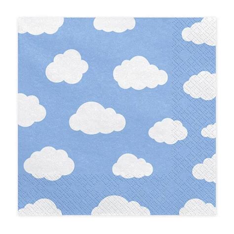 Serviettes Nuages Royaume Melazic Cupcakes Ateliers Et Objets