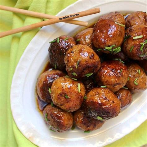 Boulettes De Poulet Au Miel Et Soja Boulette De Poulet Poulet Au Miel Poulet