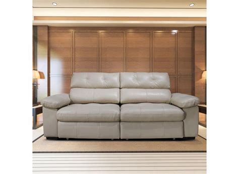 Sofá Cama cm Lugares Detroit T Couro Matte Nude Mpozenato em Promoção é no Buscapé