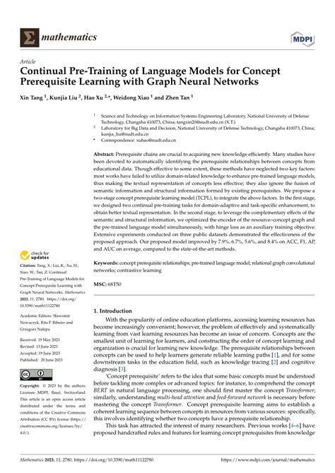 Pdf Continual Pre Training Of Language Models For Concept