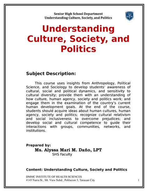 Understanding Culture Society And Politics Text Manual Pdf Free Understanding Culture Society