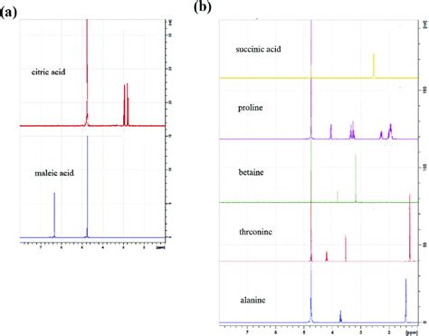 E 1 H Nmr Spectra Of A Internal Standard Maleic Acid And Citric Download Scientific Diagram