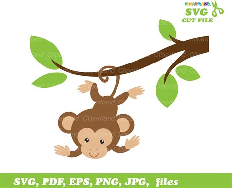 Monkey In A Tree Clipart