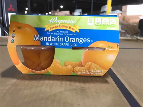 Wegmans Mandarin Oranges In White Grape Juice 6 Packs Of 4 Cups Bb Oct