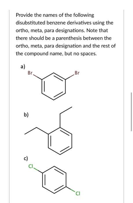 Solved Provide The Names Of The Following Trisubstituted Chegg