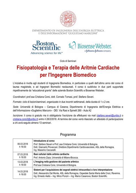 PDF Fisiopatologia E Terapia Delle Aritmie Cardiache Per Corsi Unibo