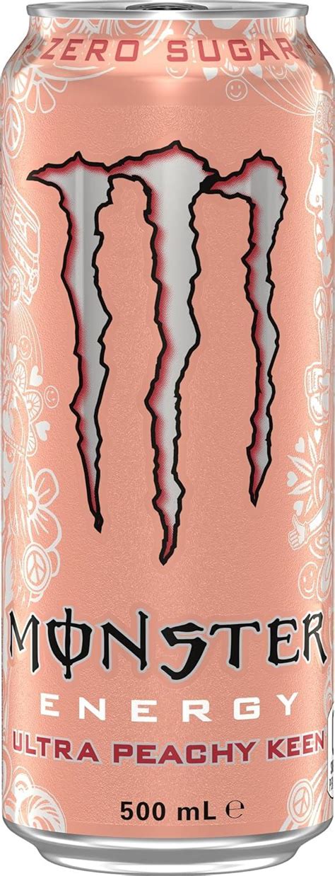 Monster Energy Drink Ultra Peachy Keen Energy Drink Cans 24 X 500mL