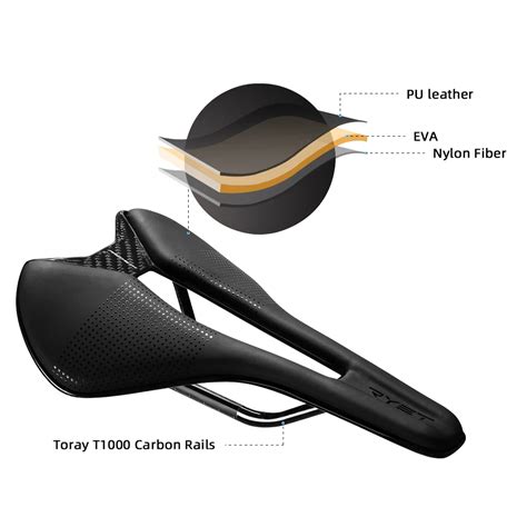 Ryet Full Carbon Bike Saddle Superlight Racing Bike Saddle 110g 7x9mm