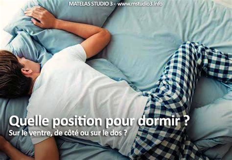 La Meilleure Position Pour Dormir Selon Le Cas Matelas Studio