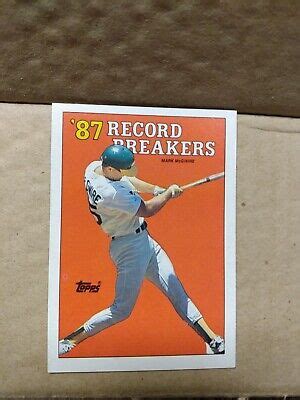 Topps Baseball Error Card Mark Mcgwire Record Breakers