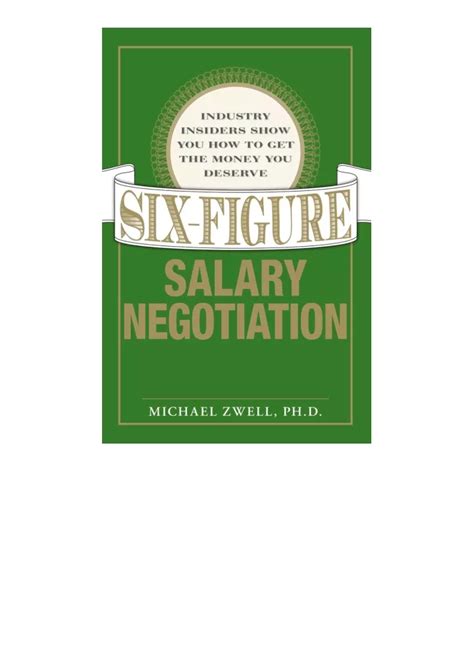 Ppt ️get ⚡️pdf⚡️ Download Six Figure Salary Negotiation Industry