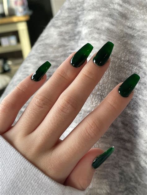 Dark Green Nails Green Acrylic Nails Classy Acrylic Nails Green Nail