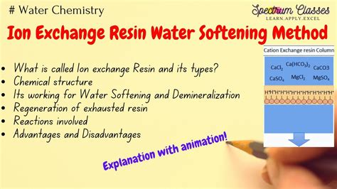 Ion Exchange Resin For Water Softening Demineralization B Tech BSc