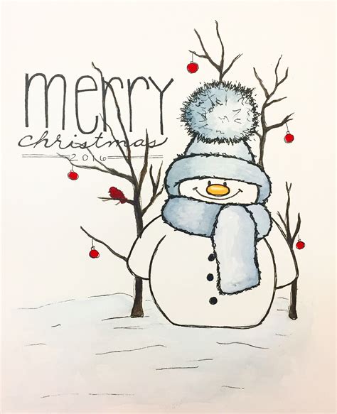 Pin On Cartes Christmas Cards Drawing Christmas Card Art Painted