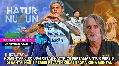 Hatur Nuhun LevyJan Olde Kena MentalKomentar Ciro Usai Cetak Hattrick