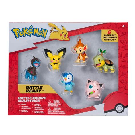 POKEMON Figurki Bitewne Multipack Pichu Deino Jigglypuff Turtwig