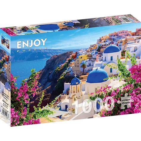 Comprar Puzzle Enjoy Puzzle De Piezas Vista De Santorini Con