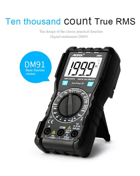 Mestek Dm Mini Multimeter Digital Counts Tester Ncv True Rms