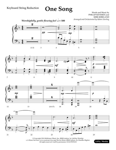 One Song Choral Anthem Satb String Reduction Sheet Music Pdf Lifeway