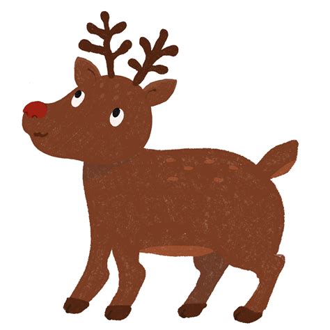 Cute Rudolph The Red Nose Reindeer Illustration 28256731 Png