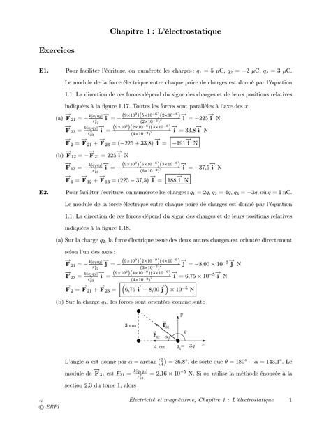 Solution Solutionnaire Benson Electricite Et Magnetisme